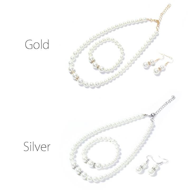 You Color ネックレス ピアス ブレスレット 3点セット レディース