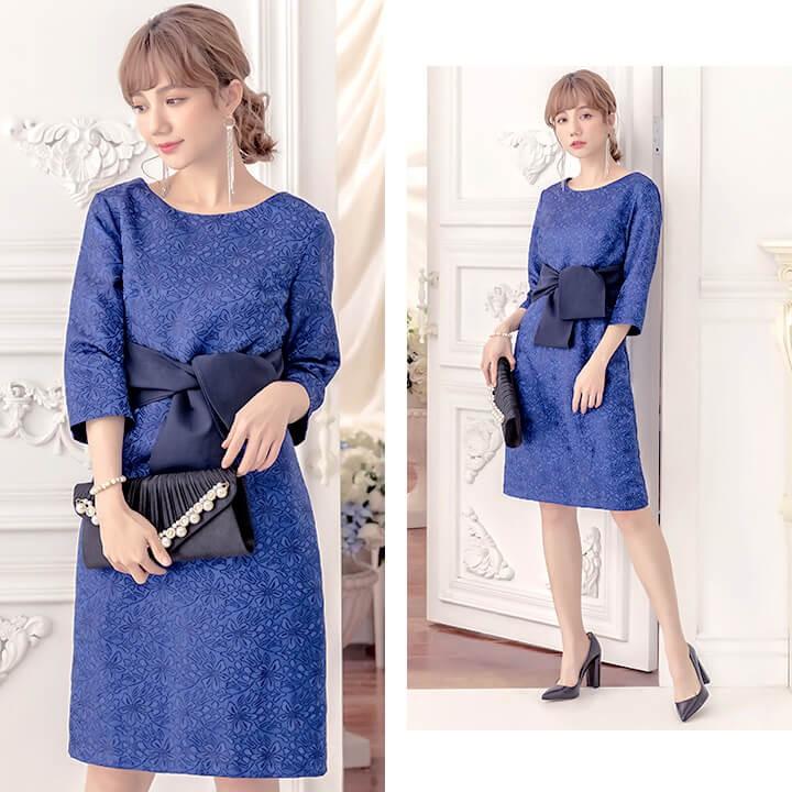 パーティードレス ワンピース ミニドレス 七分袖 同窓会 謝恩会 10代 演奏会 S M L Xl ジャガード 結婚式 成人式 二次会 代 30代 卒業式 入学式 Yj1178 Yj1178 Cinderellaドレス通販ヤフー店 通販 Yahoo ショッピング