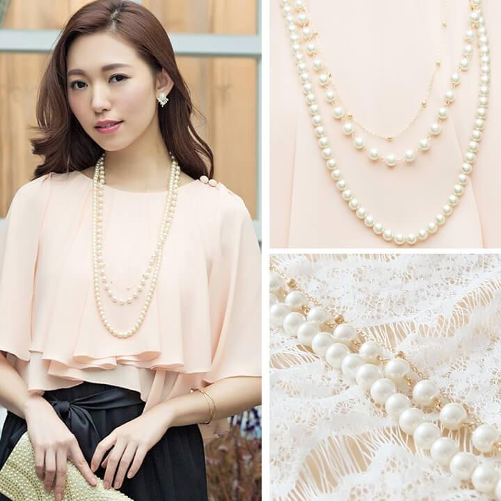 ネックレス パール 結婚式 チェーン ゴールド 同窓会 謝恩会 ウェディング 3連 ロング ネックレス 代 30代 40代 二次会 卒業式 入学式 お呼ばれ Yj1ac001 Yj1ac001 Cinderellaドレス通販ヤフー店 通販 Yahoo ショッピング