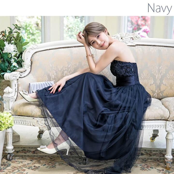 You Color パーティードレス 結婚式 ワンピース ロング フォーマル 花 
