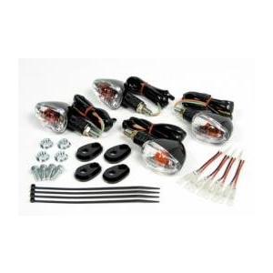 スペシャルパーツ武川 - 05-08-0282 ストリームラインウインカーセット(4pcs/黒いこと) Ninja250R/Dトラッカー125/KLX125/AsianKSR110 スペシャルパーツタケガワ エンジン関連パーツ-その他エンジン関連パーツ