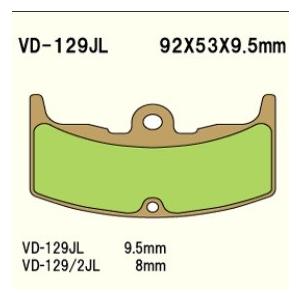 VD-129JL (NC13) 83-86 VF400FD HONDA メタル系 フロント ブレーキパッド べスラ｜lining-n3