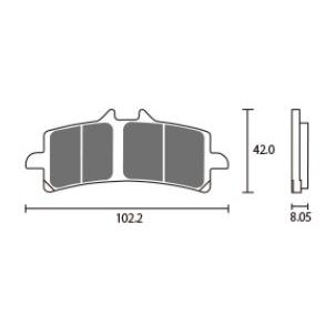 ZCOO セラミック・シンタード ブレーキパッド ZRM-B005 ２個セット Webike | ZCOO ジクー ブレーキパッド セラミックシンタード CBR 1000