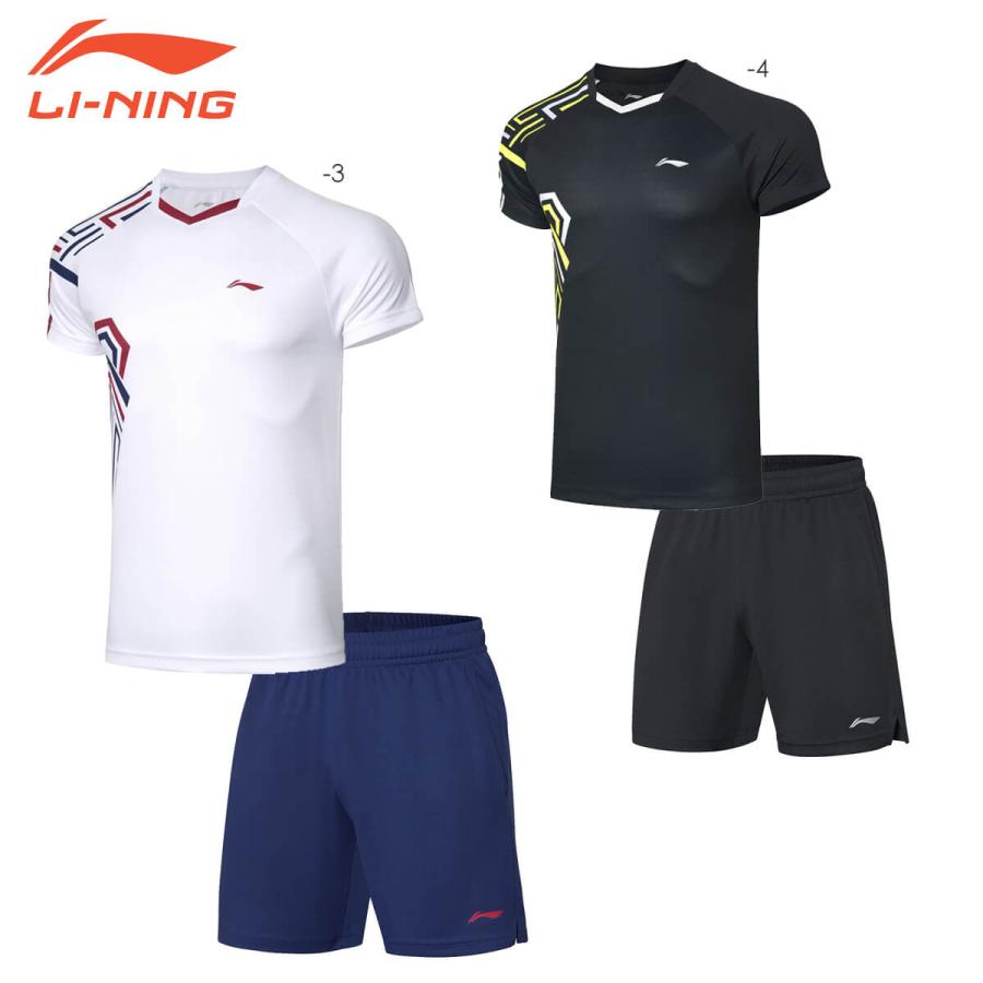 特価】LI-NING AATQ087 ゲームシャツ+パンツセット バドミントンウェア
