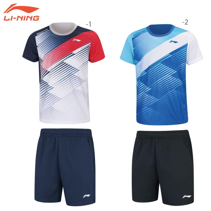 LI-NING AATS014 上下セット ゲームシャツ+ゲームパンツ バドミントン