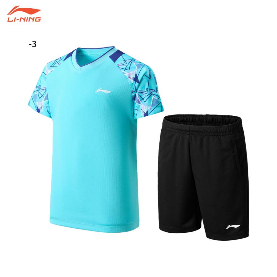 LI-NING AATV026 ゲームシャツ+ハーフパンツ セット(ジュニア