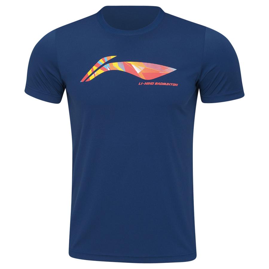 LI-NING AHSR787 トレーニングTシャツ ロゴ バドミントンウェア(ユニ