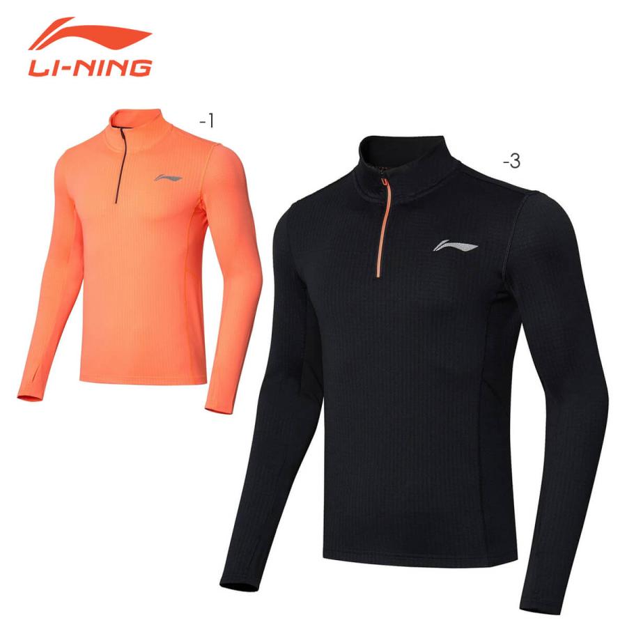 LI-NINGトップチーム長袖 Mサイズ新品 LI-NING ATLR063 スリム長袖Tシャツ ウェア(ユニ/メンズ) ランニング