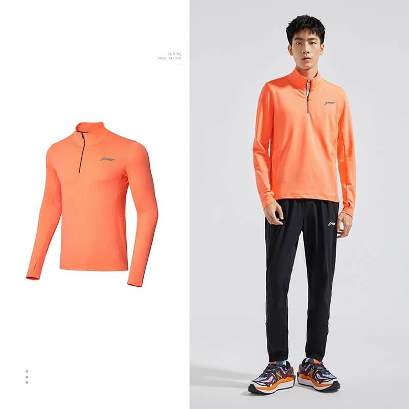 LI-NING ATLR063 スリム長袖Tシャツ ウェア(ユニ/メンズ) ランニング