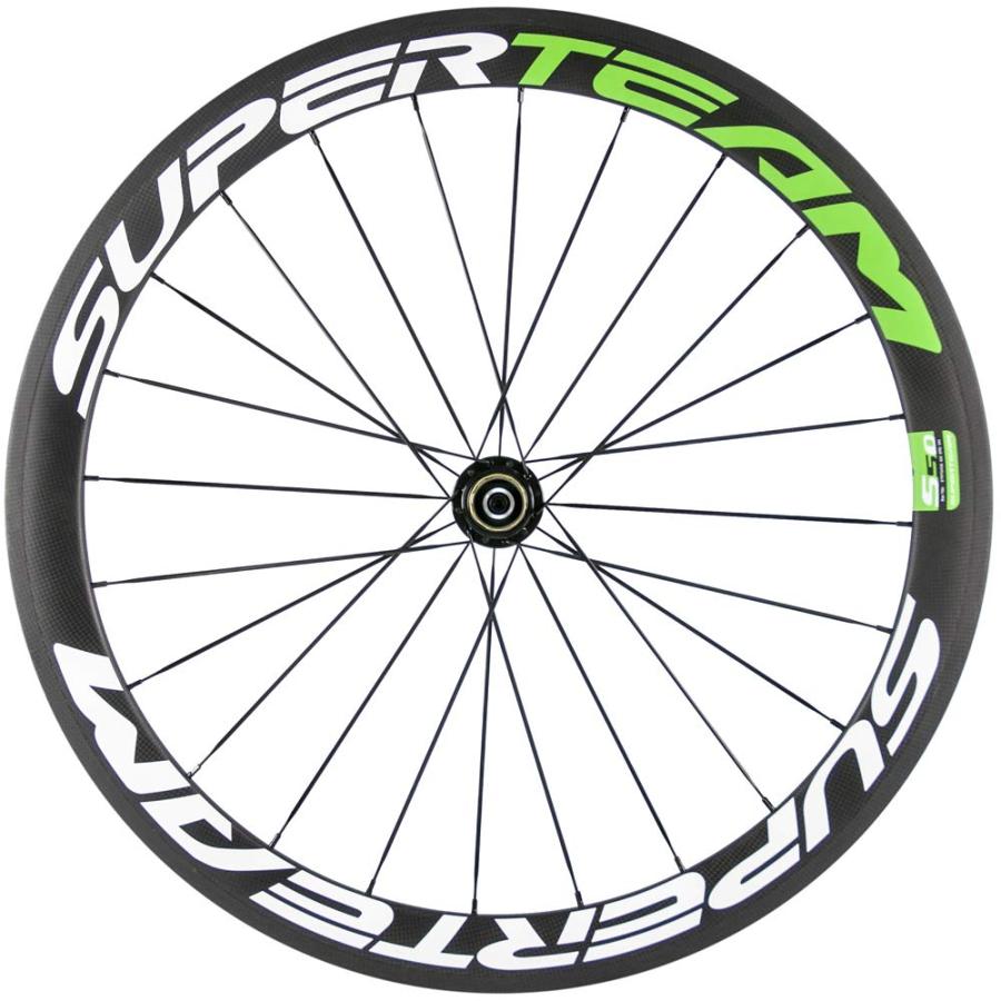 SUPERTEAM 50mm クリンチャ ーホイールセット700c 23mm ロードバイク