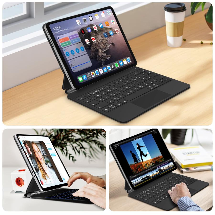 マジックキーボード GOOJODOQ 2024 iPad Air6(M2) 11inch対応 Pro 11第