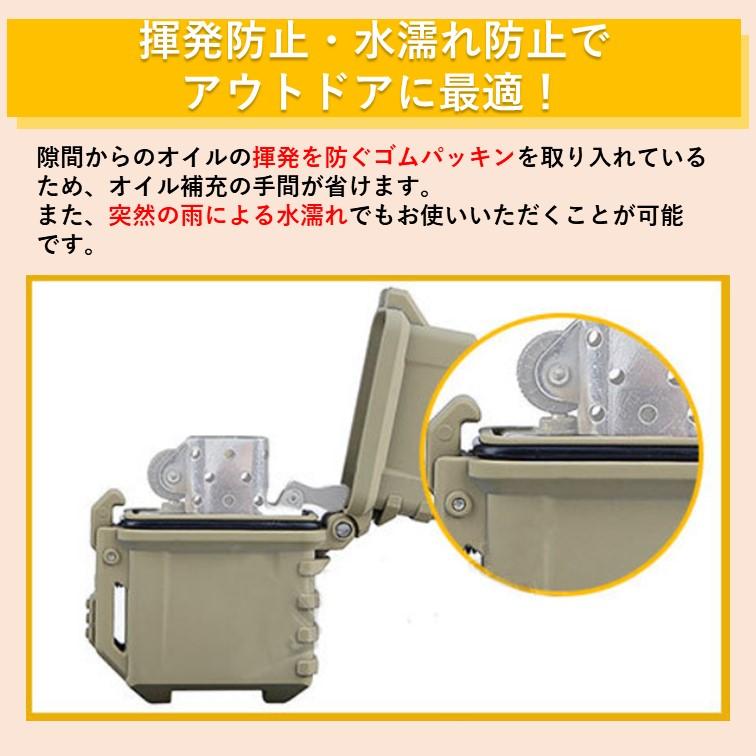 Zippo ケース カバー オイルライター アーマー 迷彩 黒 揮発防止