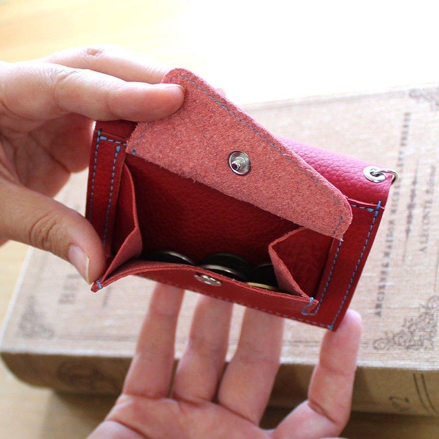 小銭入れ コインケース メンズ レディース コインキャッチャー 日本製 ミニ財布 ドイツシュリンク レザー 本