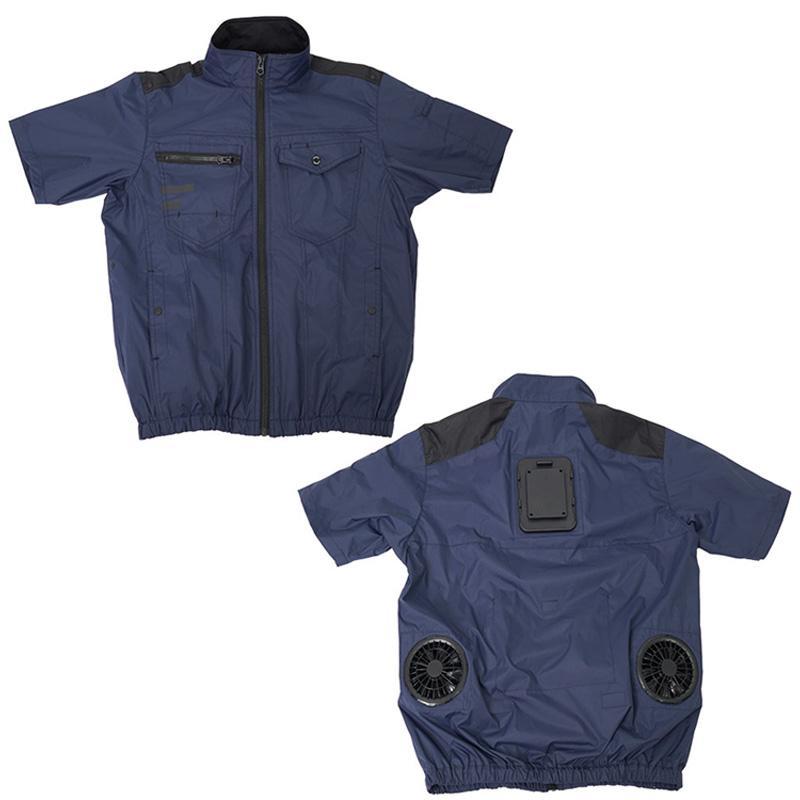 ペルチェ空調服　THANKO 冷蔵服4 ネイビー　5Lバッテリー付　美品　現状品 圧倒的に冷える 冷蔵服4 半袖 ネイビー 5L バッテリー別売 空調服 暑さ