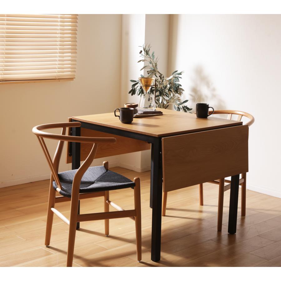 テーブル ダイニングテーブル 伸長式 バタフライ デスク リビングテーブル 食卓テーブル 2人掛け 4人掛け おしゃれ ナチュラル 高級感 ラグジュアリー 机 140cm | セルタン | 17