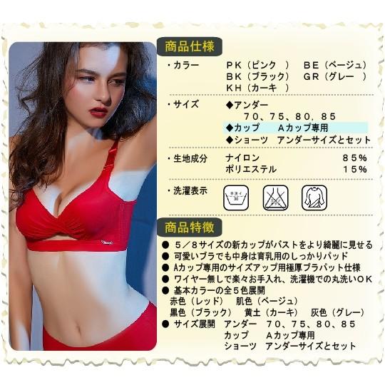 【送料無料】ノンワイヤ−サイズアップブラジャー＆ショーツ　極厚パッド　豊乳　育乳ナイト　バストアップ　胸の谷間　補正女性下着　脇肉インナーカップイン｜linker-zidielan｜08