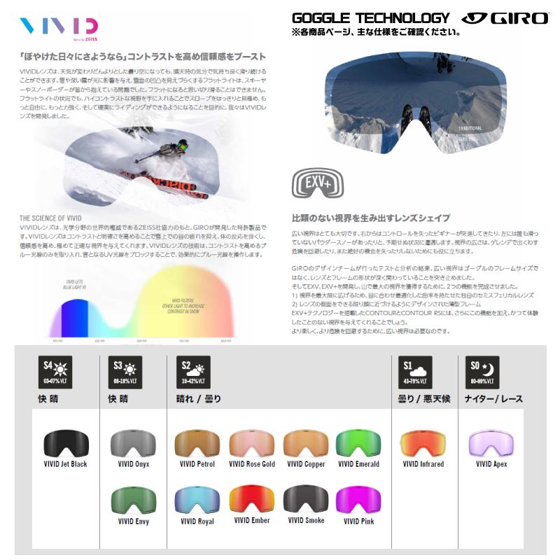 GIRO 2024-25 GIRO(ジロ)GOGGLES LENS CONTOUR(コンツアー用 GIRO 2024-25 GIRO(ジロ)GOGGLES LENS CONTOUR(コンツアー用