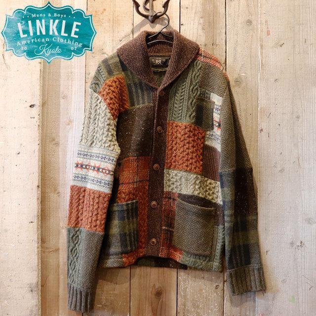 Rrl ダブルアールエル ショールカラー ラルフローレン パッチワーク カシミヤ カーディガン カーディガン メンズ ショールカラー