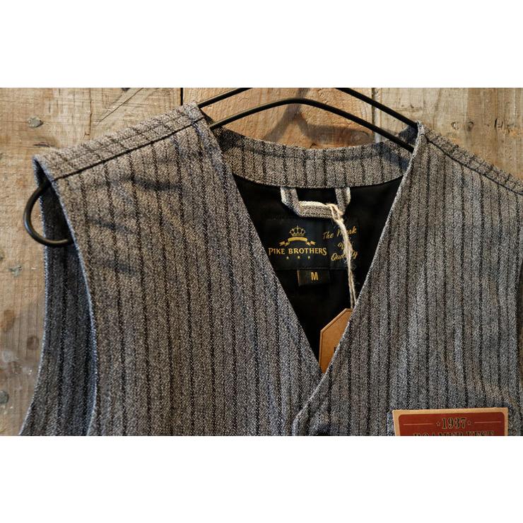 Pike Brothers(パイクブラザーズ)ジャスペ ツイル ベスト【 メンズ チノ ジレ ワーク ビンテージ風 】 