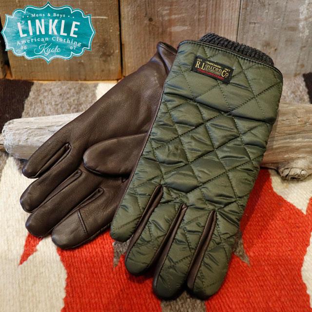 Polo Ralph Lauren(ラルフローレン):キルティング x レザー グローブ