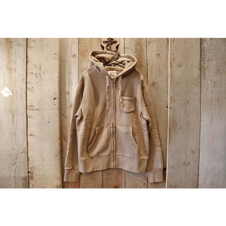 TODD SNYDER x Champion(トッドスナイダーｘチャンピオン)ジップ パーカ【メンズ 無地 色落ち ビンテージ風 ランナーズ 】 TODD SNYDER 袖丈61