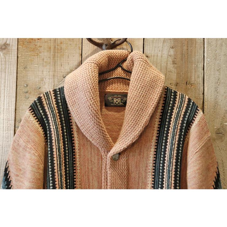 RRL(ダブルアールエル ラルフローレン)ネイティブ柄 ショールカラー 