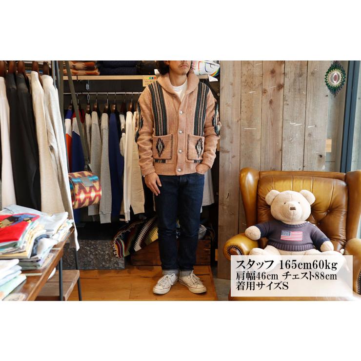 RRL(ダブルアールエル ラルフローレン)ネイティブ柄 ショールカラー 