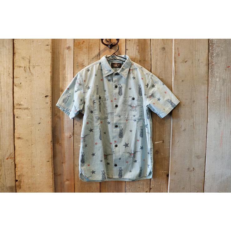 RRL(ダブルアールエル ラルフローレン)半袖 シャンブレー シャツ 