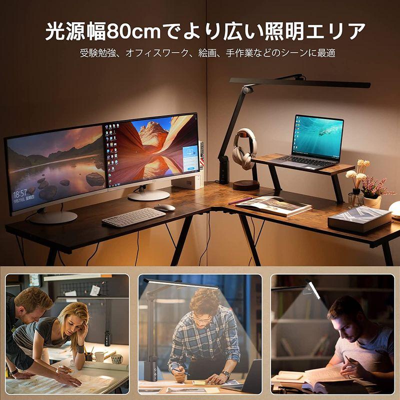 デスクライト OOWOLF 電気スタンド LEDデスクライト 高演色Ra95 明るさ1400Lx 無段階調光 調色 幅広スタンドライト 多角 OOWOLF 電気スタンド LEDデスクライト 高演色Ra95 明るさ1400Lx 無段階調光 調色 幅広スタンドライト 多角