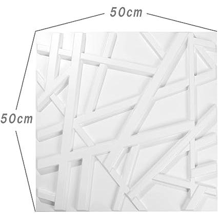 ISL　3Dウォールパネル　リニア　50cm×50cm　12枚セット(PVC製・難燃仕様)