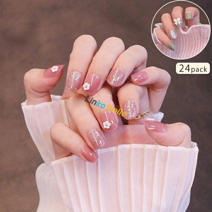 ネイルチップ 24枚入り シンプル ショート 爪チップ ピンク グリーン 花 つけ爪 短い爪 接着剤 研磨紙 レディース ブライダル 女性 結婚式 成人式 デート :ls0429106428:linko smile - 通販 - Yahoo!ショッピング ネイルチップ 24枚入り シンプル ショート 爪チップ ピンク グリーン 花 つけ爪 短い爪 接着剤 研磨紙 レディース ブライダル 女性 結婚式 成人式 デート :ls0429106428:linko smile - 通販 - Yahoo!ショッピング