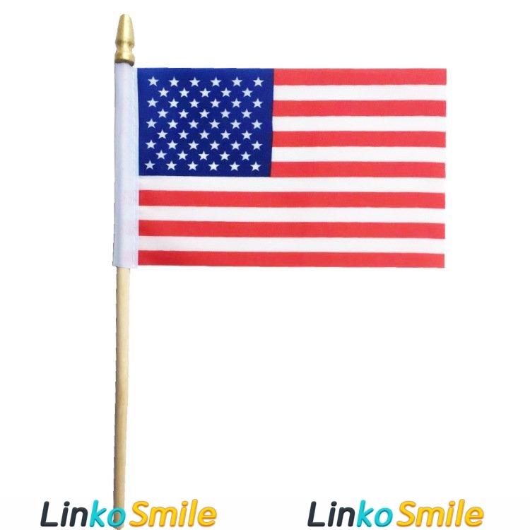 アメリカ国旗 10枚セット 棒付き旗 14 21cm アメリカ国旗 ミニフラッグ 10点セット 万国旗 大量仕入れ 教育用 運動会 Ls Linko Smile 通販 Yahoo ショッピング