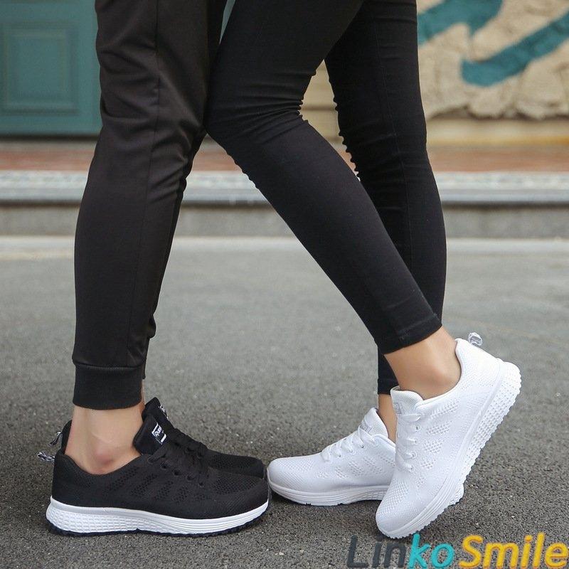 スニーカー レディース 40代 黒 白 30代 シューズ メンズ 夏 おしゃれ 運動靴 スポーツ 軽量 厚底 高品質 カジュアル ウォーキング ランニングシューズ Ls Linko Smile 通販 Yahoo ショッピング
