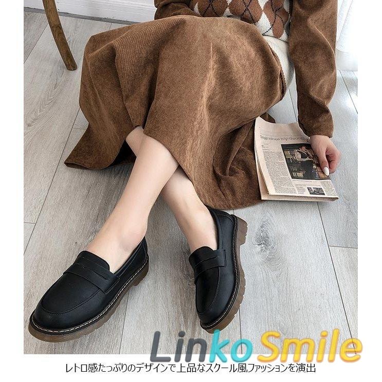 レディース パンプス Puシューズ スクール風 ローファー レトロ フラットシューズ 婦人靴 森ガール 靴 楽チン モカシン お洒落 可愛い Pfdfd Linko Smile 通販 Yahoo ショッピング
