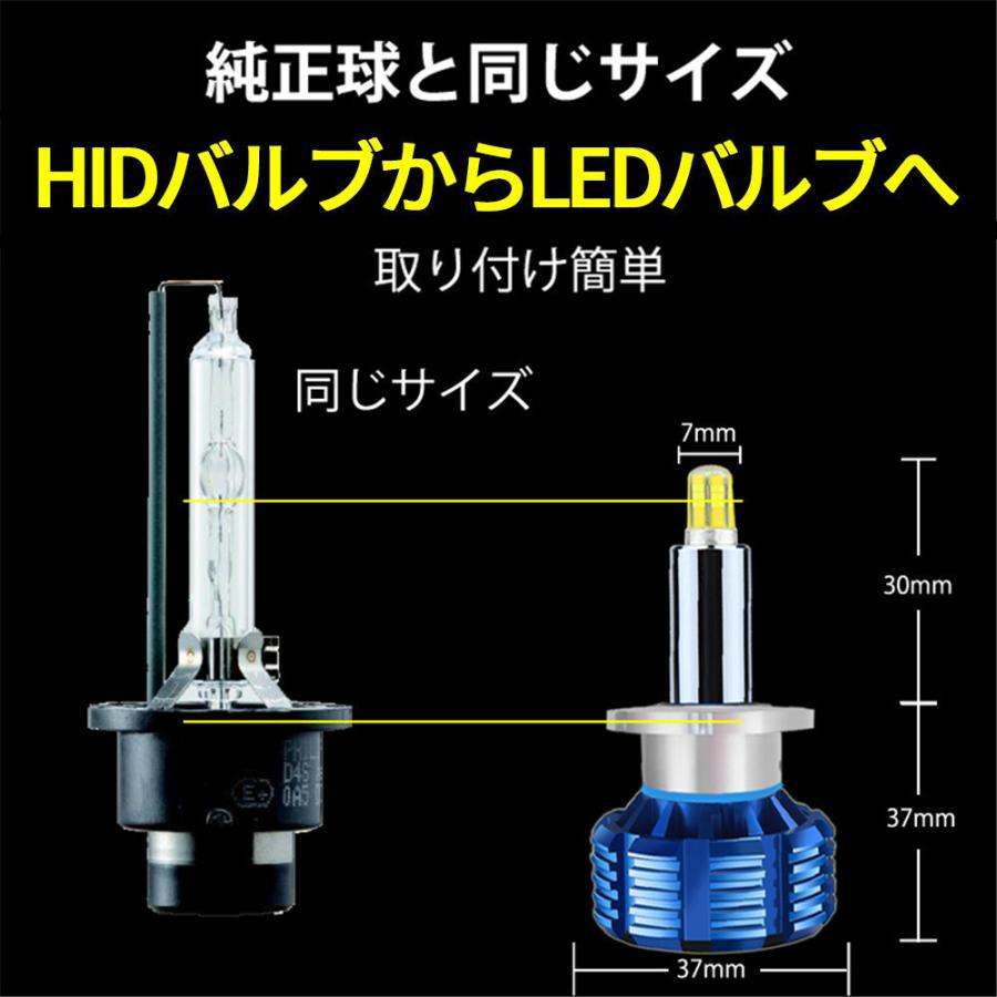 O&N PLATINUM LED D2S ヘッドライト 2個セット 360度全面発光 LED D2S ヘッドライト 車用 日産 NISSAN ムラーノ