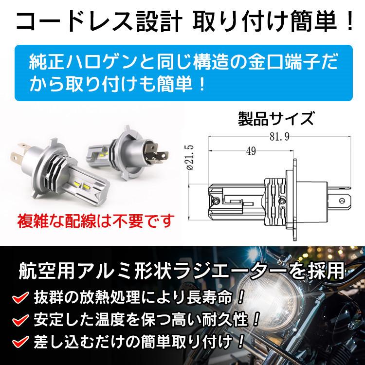 ヤマハHT-1ヘッドライト LED H4 Hi/Lo LEDヘッドライト バイク用 YAMAHA FZR250 ZeaL 3YX
