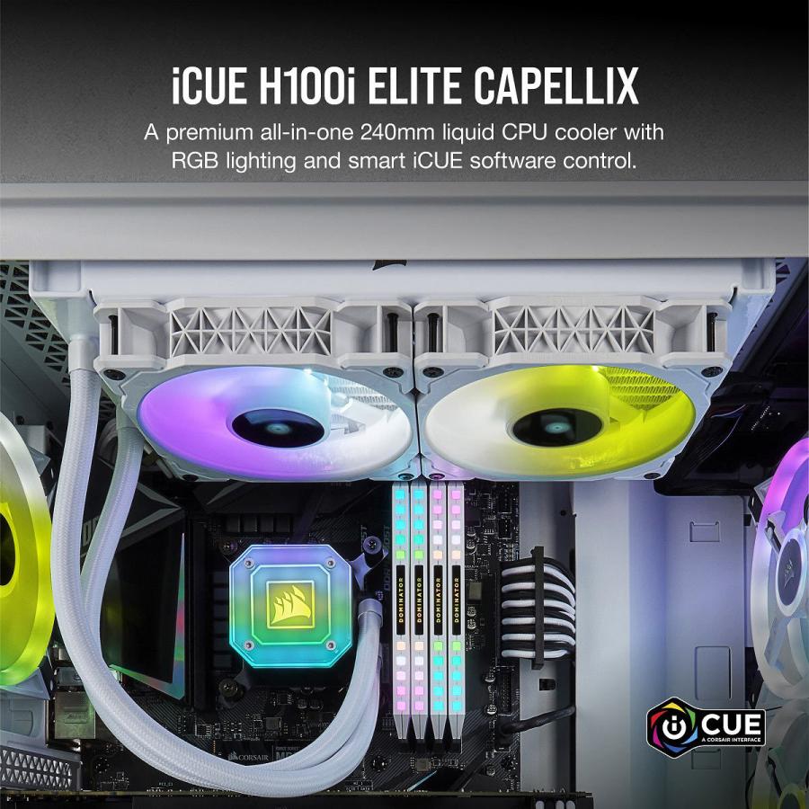 CORSAIR 超高輝度CAPELLIX RGB LED搭載 240mmサイズの水冷ユニット H100i ELITE CAPELLIX WH (CW- 9060050-WW) ラジエータサイズ240mm :3300S-CW-9060050-WW:リンクスダイレクト - 通販 - Yahoo!ショッピング CORSAIR 超高輝度CAPELLIX RGB LED搭載 240mmサイズの水冷ユニット H100i ELITE CAPELLIX WH (CW- 9060050-WW) ラジエータサイズ240mm :3300S-CW-9060050-WW:リンクスダイレクト - 通販 - Yahoo!ショッピング