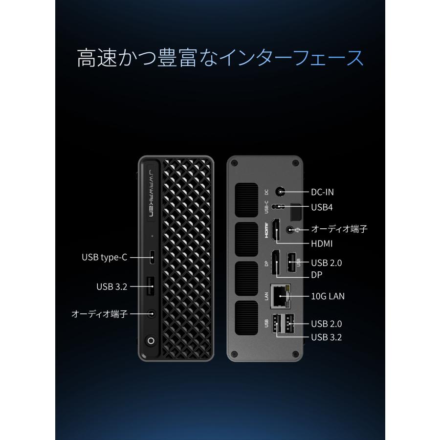 JWAWAKEN JW-LS5 ミニPC AMD Ryzen AI 9 HX 470 メモリ32GB ストレージ