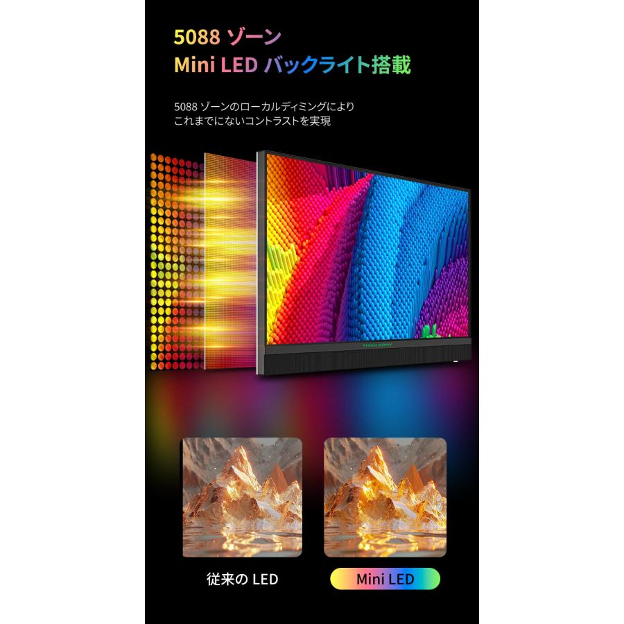 TITAN ARMY ゲーミングモニター M27E6V-PRO 27インチ 4K HDR1400 TITAN ARMY ゲーミングモニター M27E6V-PRO 27インチ 4K HDR1400