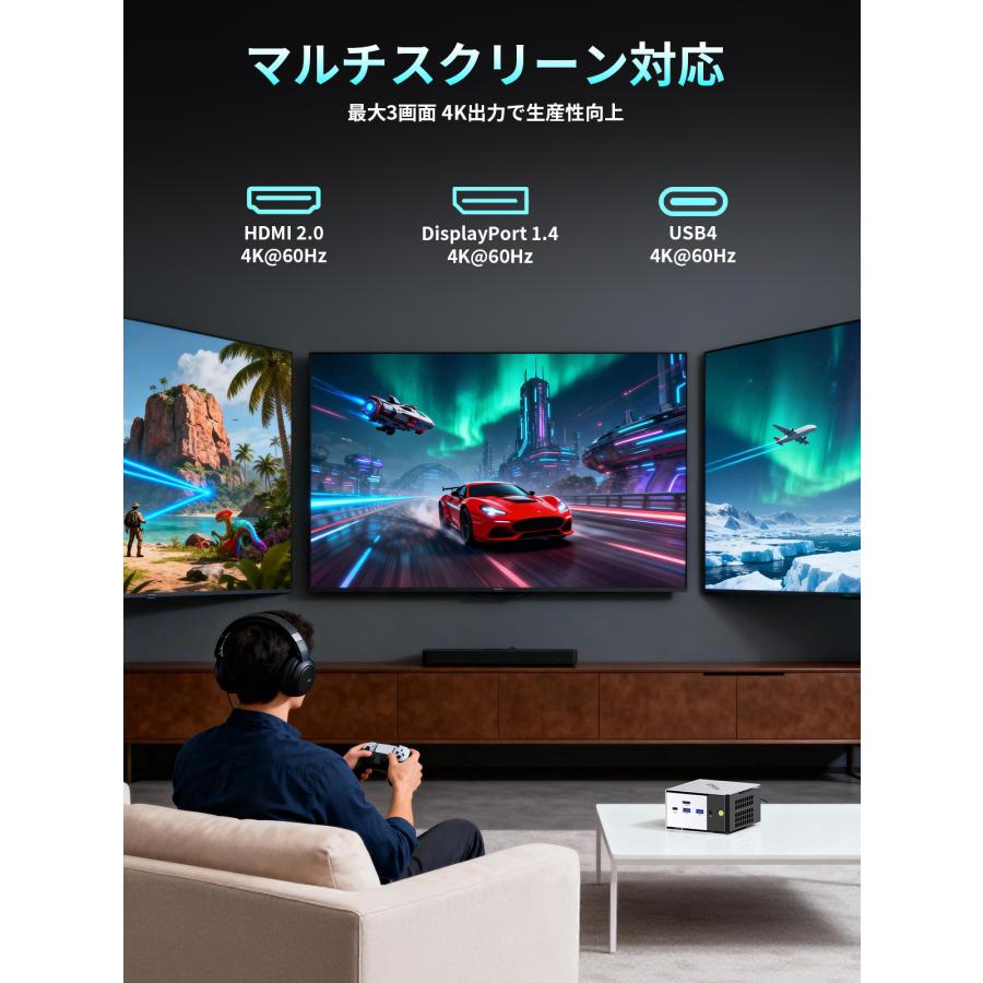 GMKtec M8 ミニPC AMD Ryzen 5 PRO 6650H メモリ16GB ストレージ512GB