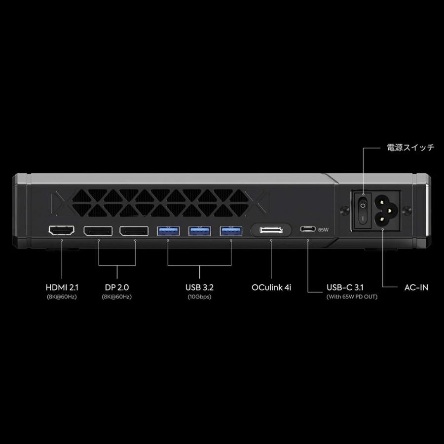 わ*ー様 外付けグラボ eGPU AMD Radeon RX 7600M搭載 リンクスダイレクト限定特価】MINISFORUM 外付けGPU MGA1 AMD