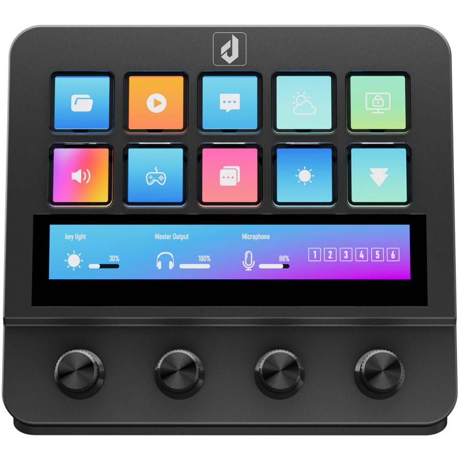 upHere コンパクトなプログラマブルマクロLCDパッド N4E (LCDボタン×10 + ダイヤル×4) |  | 10
