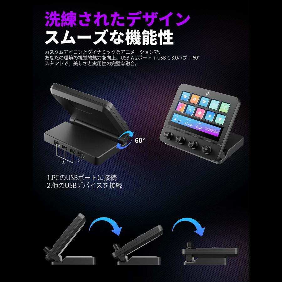 upHere コンパクトなプログラマブルマクロLCDパッド N4E (LCDボタン×10 + ダイヤル×4) |  | 06