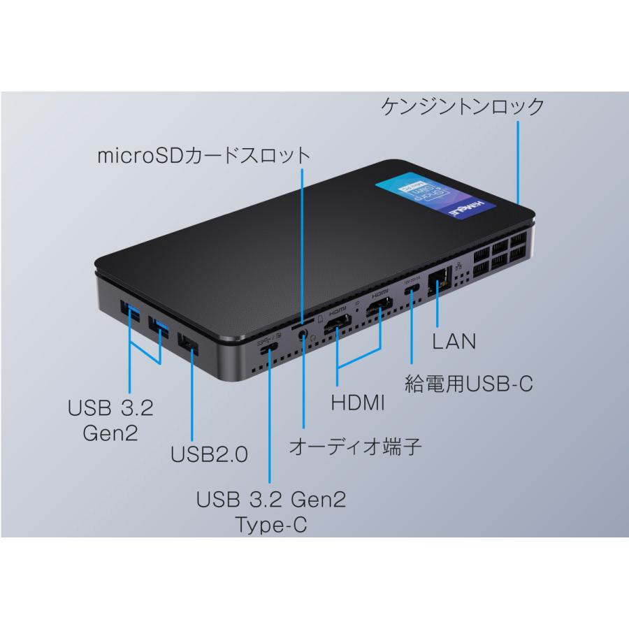 HiMeLE ミニPC Overclock 4C メモリ8GB ストレージ256GB Intel Processor N95搭載 厚さわずか21mm 極薄ミニPC Overclock 4C-8/256-Win11Pro(N95)｜linksdirect｜05