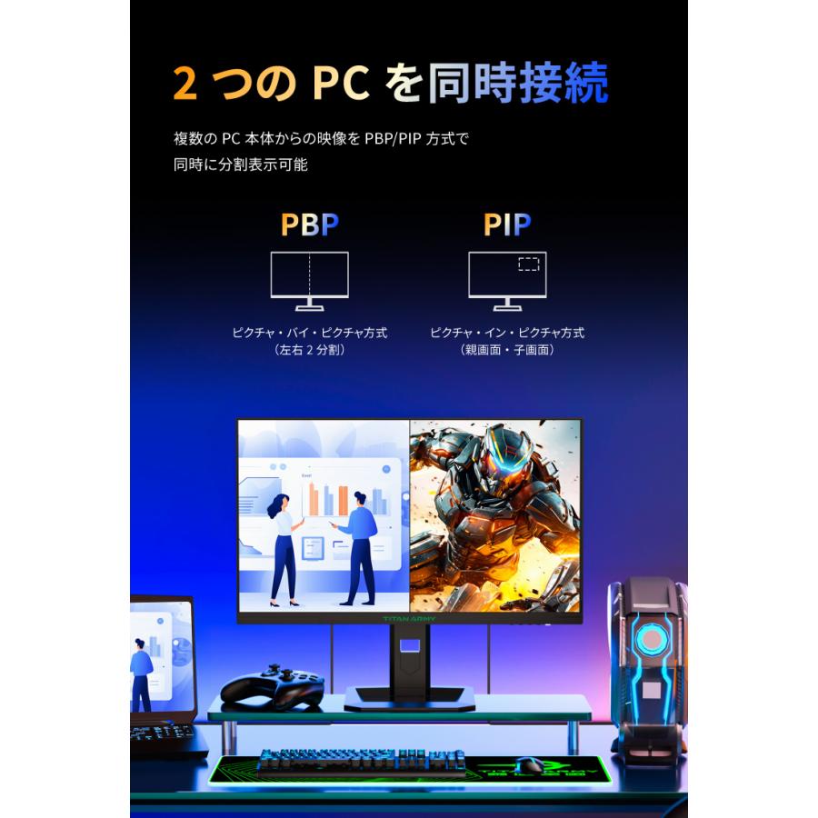 TITAN ARMY ゲーミングモニター P2710R-MAX 27インチ 180Hz WQHD TITAN ARMY ゲーミングモニター P2710R-MAX 27インチ 180Hz WQHD