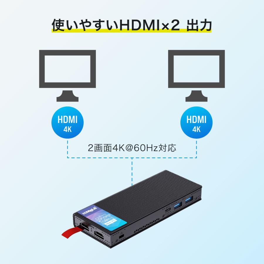 HiMeLE ミニPC PCG02 Pro メモリ8GB ストレージ128GB Windows 11 6.7