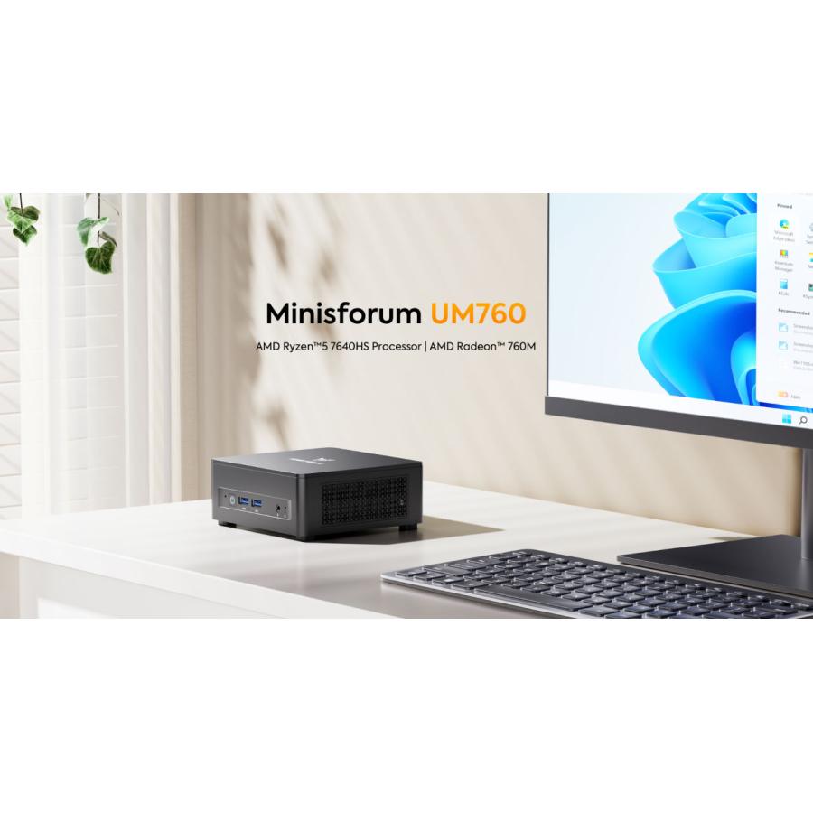MINISFORUM ミニPC UM760 メモリ32GB ストレージ1TB AMD Ryzen 5 MINISFORUM ミニPC UM760 メモリ32GB ストレージ1TB AMD Ryzen 5