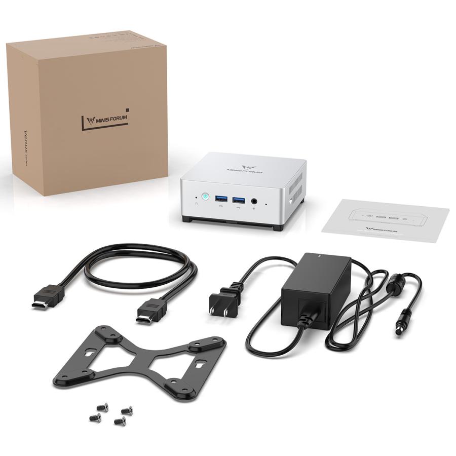未使用★MINISFORUM「UN100L/V」小型 デスクトップ パソコン MINISFORUM ミニPC UN100L/V メモリ16GB ストレージ256GB Intel