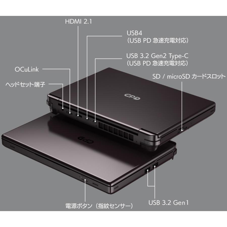 GPD WIN Max 2 2024 ポータブルゲーミングPC メモリ32GB ストレージ2TB 