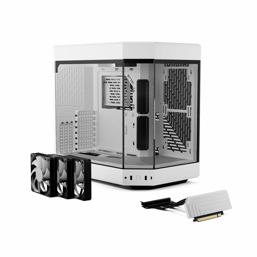 HYTE PCケース Y60 スノーホワイト ピラーレス式パノラマガラス採用の